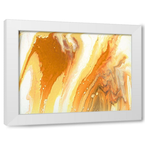 Liquid Earth V White Modern Wood Framed Art Print by Studio W