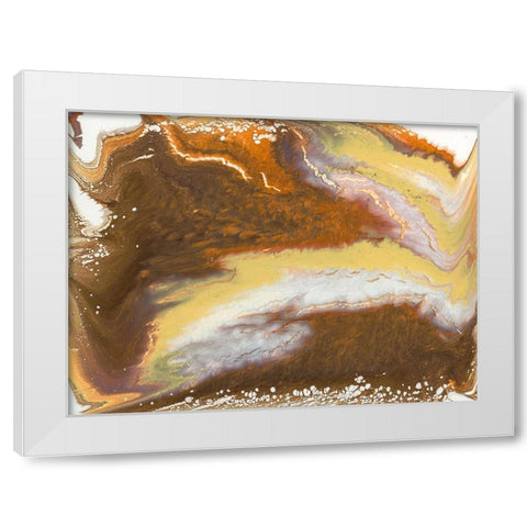 Liquid Earth VII White Modern Wood Framed Art Print by Studio W