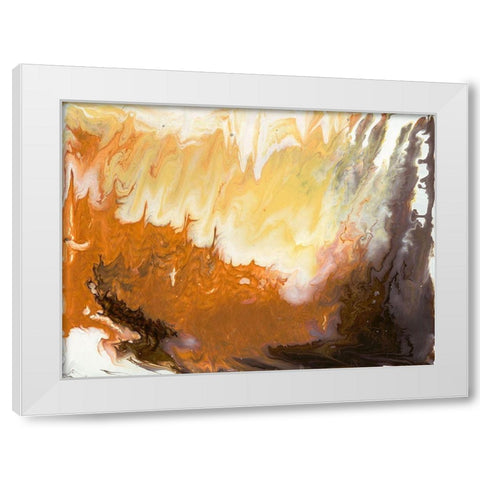 Liquid Earth VIII White Modern Wood Framed Art Print by Studio W
