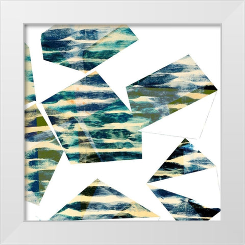 Banding Shapes I White Modern Wood Framed Art Print by Jasper, Sisa