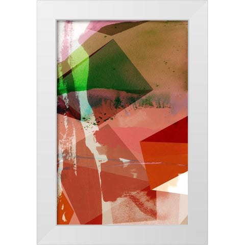 Coral Shapes I White Modern Wood Framed Art Print by Jasper, Sisa
