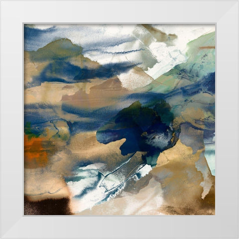 Orange Tide II White Modern Wood Framed Art Print by Jasper, Sisa