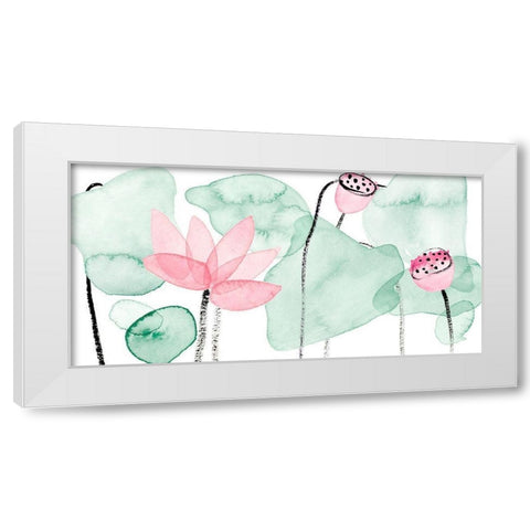 Lotus in Nature IV White Modern Wood Framed Art Print by Wang, Melissa