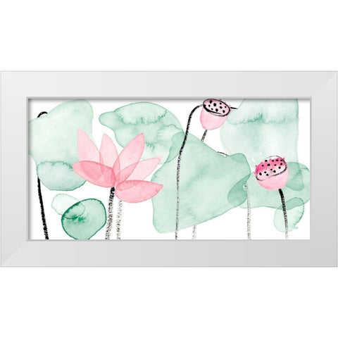 Lotus in Nature IV White Modern Wood Framed Art Print by Wang, Melissa