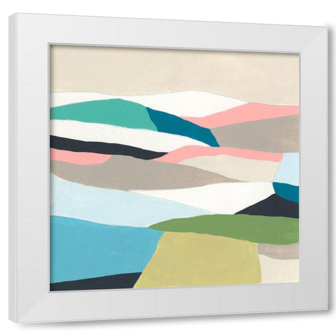 Layerscape II White Modern Wood Framed Art Print by Vess, June Erica