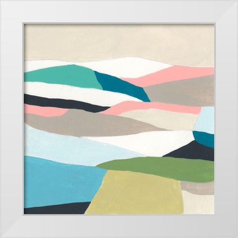 Layerscape II White Modern Wood Framed Art Print by Vess, June Erica