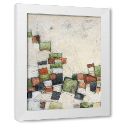 Fiesta in Earth I White Modern Wood Framed Art Print by Crawford, Beverly