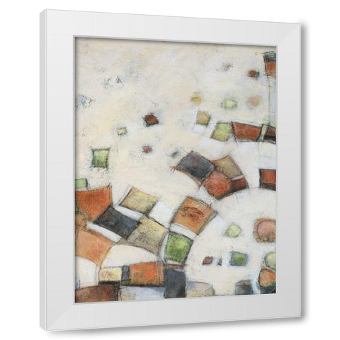 Fiesta in Earth II White Modern Wood Framed Art Print by Crawford, Beverly