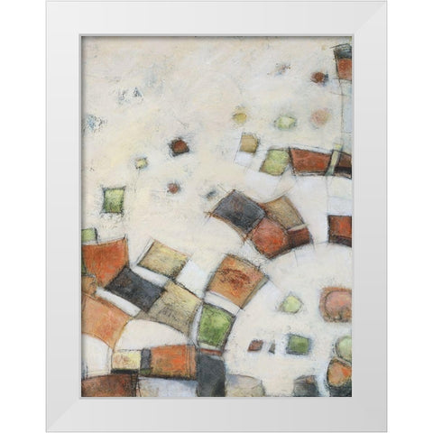 Fiesta in Earth II White Modern Wood Framed Art Print by Crawford, Beverly