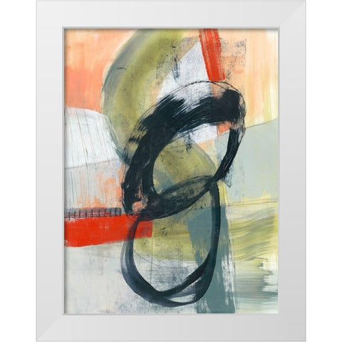 Dynamic Balance I White Modern Wood Framed Art Print by Goldberger, Jennifer