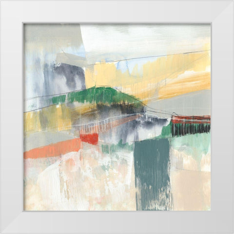 Abstracted Mountainscape IV White Modern Wood Framed Art Print by Goldberger, Jennifer