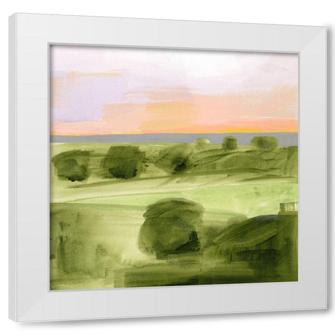 Jotted Landscape I White Modern Wood Framed Art Print by Borges, Victoria