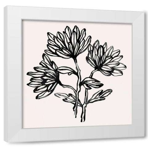 Gestural Blooms II White Modern Wood Framed Art Print by Scarvey, Emma