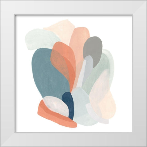 Modular Motion II White Modern Wood Framed Art Print by Vess, June Erica