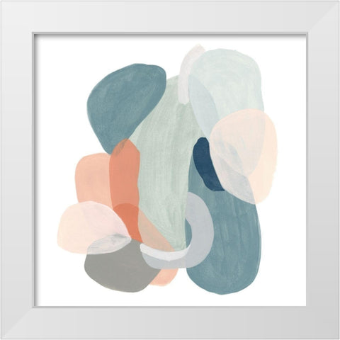 Modular Motion III White Modern Wood Framed Art Print by Vess, June Erica