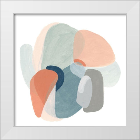 Modular Motion IV White Modern Wood Framed Art Print by Vess, June Erica