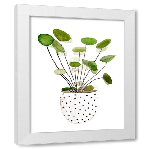 Plant in a Pot II White Modern Wood Framed Art Print by Wang, Melissa