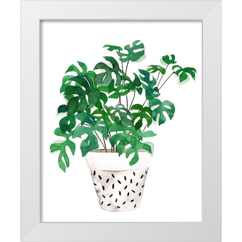 Plant in a Pot IV White Modern Wood Framed Art Print by Wang, Melissa