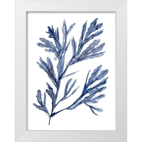 Seaweed Under Water I White Modern Wood Framed Art Print by Wang, Melissa