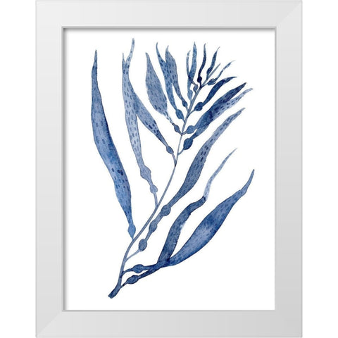 Seaweed Under Water III White Modern Wood Framed Art Print by Wang, Melissa