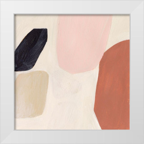 Terracotta Sonata II White Modern Wood Framed Art Print by Borges, Victoria