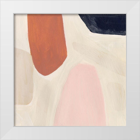 Terracotta Sonata IV White Modern Wood Framed Art Print by Borges, Victoria