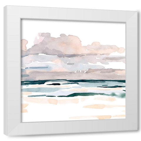 Soft Coastal Abstract I White Modern Wood Framed Art Print by Scarvey, Emma