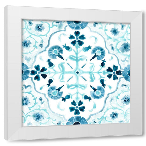 Gamla Stan Tile III White Modern Wood Framed Art Print by Vess, June Erica