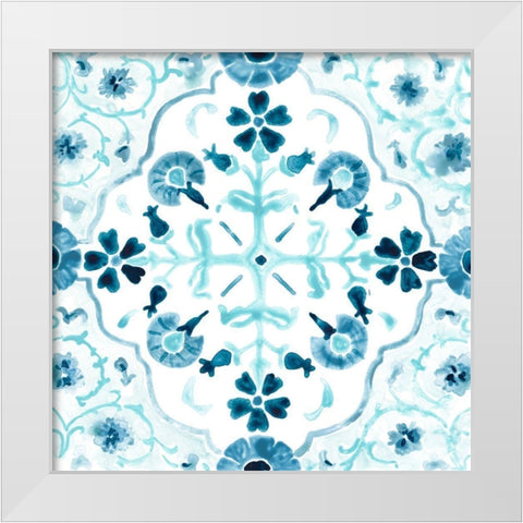 Gamla Stan Tile III White Modern Wood Framed Art Print by Vess, June Erica