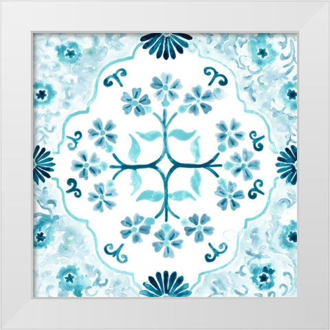 Gamla Stan Tile IV White Modern Wood Framed Art Print by Vess, June Erica