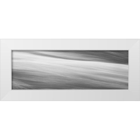 Black and White Water Panel VI White Modern Wood Framed Art Print by McLoughlin, James