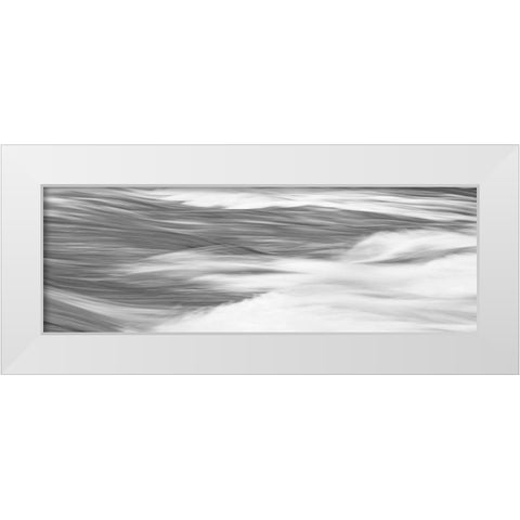 Black and White Water Panel X White Modern Wood Framed Art Print by McLoughlin, James