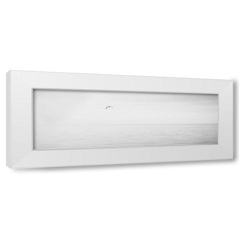 Black and White Water Panel XVI White Modern Wood Framed Art Print by McLoughlin, James