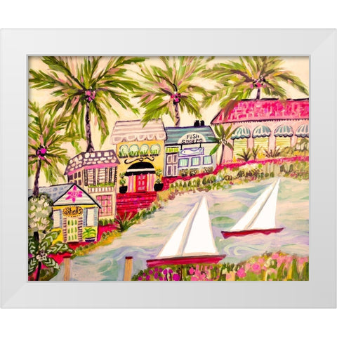 Smooth Sailing II White Modern Wood Framed Art Print by Fields, Karen