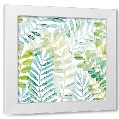 Custom Dancing Palms I White Modern Wood Framed Art Print by Popp, Grace