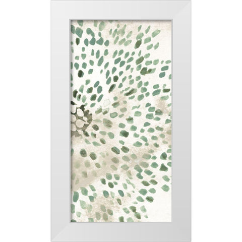 Green Flowerhead II White Modern Wood Framed Art Print by Vess, June Erica