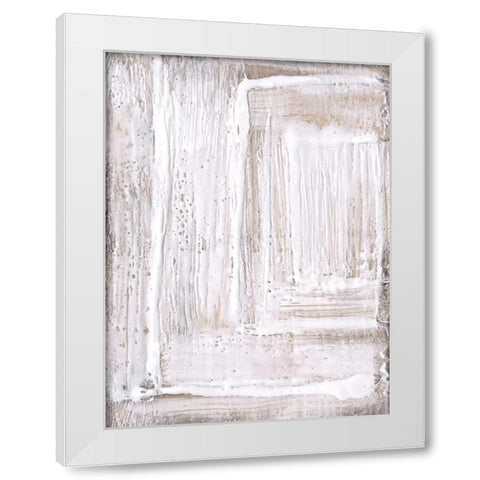 Concentric White I White Modern Wood Framed Art Print by Goldberger, Jennifer