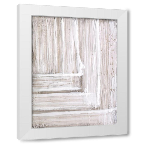 Concentric White II White Modern Wood Framed Art Print by Goldberger, Jennifer