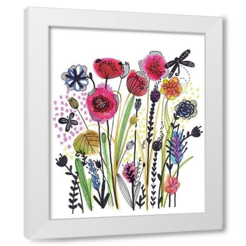 Free Floral II White Modern Wood Framed Art Print by Hernandez, Larisa