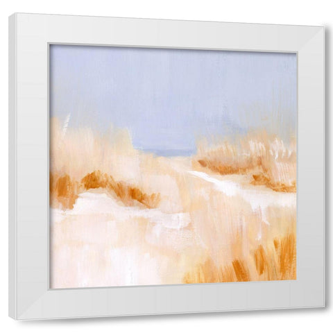 Beach Grass Impression I White Modern Wood Framed Art Print by Borges, Victoria