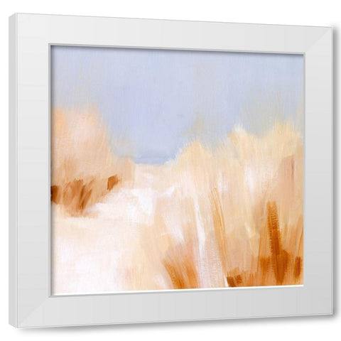 Beach Grass Impression II White Modern Wood Framed Art Print by Borges, Victoria