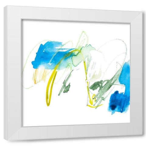 Sea Scrawl II White Modern Wood Framed Art Print by Borges, Victoria