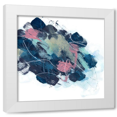 Abstract Lily Pond I White Modern Wood Framed Art Print by Vess, June Erica