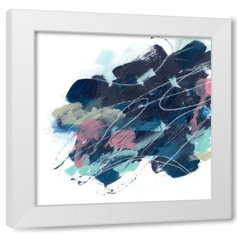 Abstract Lily Pond II White Modern Wood Framed Art Print by Vess, June Erica