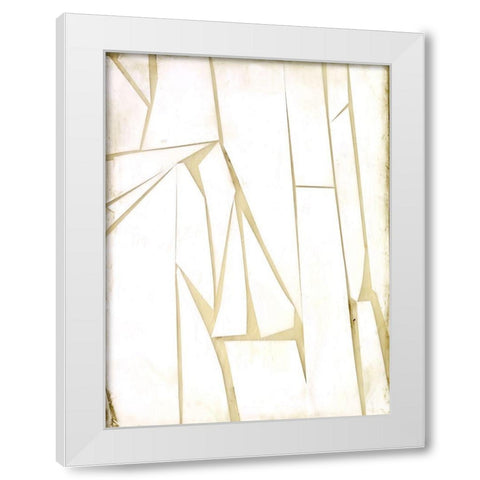 Antiqued Shards II White Modern Wood Framed Art Print by Goldberger, Jennifer