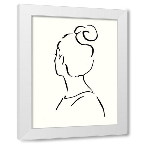 Minimal Profile I White Modern Wood Framed Art Print by Borges, Victoria