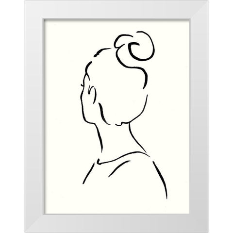 Minimal Profile I White Modern Wood Framed Art Print by Borges, Victoria