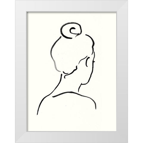 Minimal Profile III White Modern Wood Framed Art Print by Borges, Victoria