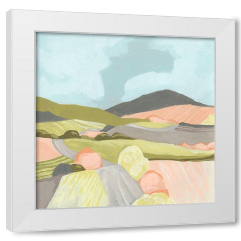 Winding Road I White Modern Wood Framed Art Print by Vess, June Erica