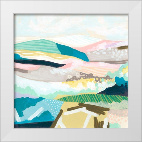 Pattern Vista II White Modern Wood Framed Art Print by Vess, June Erica